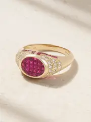 [Rainbow K] Rainbow K - Lady 14-karat Gold, Ruby And Diamond Ring - 7 1/2 7 1/2 Gold