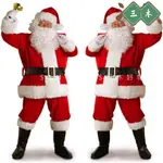 三木家 （帽子+ 衣服 +褲子+ 腰帶 +鬍子）聖誕節COSPLAY聖誕老人聖誕服金絲絨衣服服裝表演服飾聖誕老人演出服