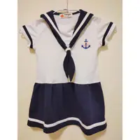 在飛比找蝦皮購物優惠-裘比購物♥️女童 洋裝 兒童 短袖 可愛的海軍裝 水手服 台