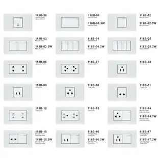 118型東南亞美式插座 多功能2位泰國越南大陸台灣 美規電源插座防濺水外盒