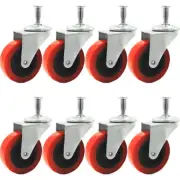 8 Pack Heavy-Duty 2" Swivel Caster for Creeper Service Cart Stool Post Mount