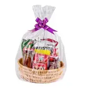 Cellophane Bags,Clear Cellophane Wrap for Baskets, Gifts 24"x 30" 1.5 Mil