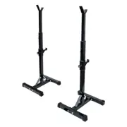Pair Of Adjustable Squat Rack Sturdy Steel Barbell Bench Press Stands