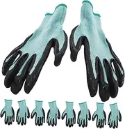 VANZACK 5 Pair Green Wear Resistant Cutting Protective Gloves for Kitchen Gardening and DIY Tasks Breathable Safety Gloves for Cutting Nicks and Slices
