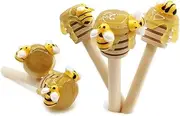 5 PCS Honey Dipper with Faux Honey Mini Bee Tiered Tray Decor Spring Summer Farmhouse Kitchen Display