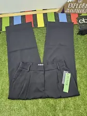 Nicole Miller Wide Leg Trouser Pants Curvy Fit High Rise Size 14 Petite Black