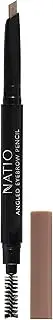 Natio Australia Angled Eyebrow Pencil Light Brown 0.2g - Mechanical Eye Brow Pencil, Slim Eyebrow Pencil, Buildable Formula, Smudge-Proof, Long Lasting, Built-In Grooming Brush - Cruelty Free