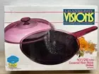 1992 Pyrex Cranberry Visions 10" Covered Non-Stick Skillet Corning Cookware New