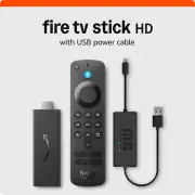 Fire TV Stick HD Bundle with Made for , USB Power Cable