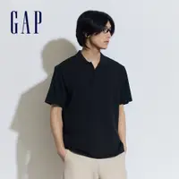 在飛比找蝦皮商城優惠-Gap 男裝 Logo短袖POLO衫-炭黑色(460848)