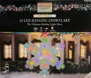 Gemmy Orchestra of Lights 24 Light Color-Changing Hanging Snowflake LED - NEW