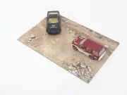 Scale 1:60 / 64 Model car display Desert road Diorama decoration miniature