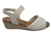 Usaflex Lorelei Womens Comfort Leather Wedge Sandals Made In Brazil - SSA
