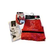 Disney Minnie Mouse Apron Plaid 2pk Mini Oven Mitts 2 Pk Kitchen Towels NEW