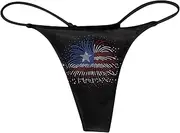 [Generic] Womens Nylon Bikini Panties Sexy G String Printed Panties Women's T Back Underpants Comfort Soft Low Rise Womens Cotton Briefs