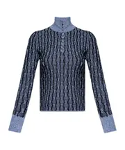 Lanvin Lurex Thread Turtleneck Jumper S,XS,M blue