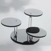Acrylic Display Shelf Stand Showcase Track for Action Figure Toy Cosmetics Round