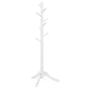 VASAGLE Coat Rack Freestanding, Wooden Coat Rack Stand with 8 Hooks, Adjustable