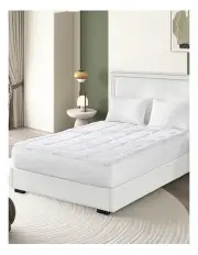 DreamZ Bamboo Pillowtop Mattress Topper Protector Soft Cover Underlay King