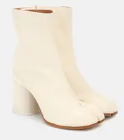 [Maison Margiela] Maison Margiela Tabi leather ankle boots AU 6 white