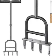 Lawn Coring Aerator Manual Lawn Aerator 4 Stainless Stee Corer Plug Aerator