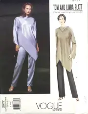 UNCUT Linda & Tom Platt Draped Tunic Pants Vogue Sewing Pattern 2577 Designer