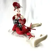 Cynthia Rowley Valentine’s Day Fairy Shelf Elves ❤️ 26” Elf Doll Harlequin