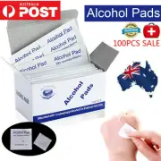 100PCS Alcohol Pad Wipes Swabs 75% Ethyl Skin Swab Prep Pads General USE AU