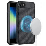 Nillkin For Apple iPhone SE 2022/ SE 2020 Case [Support Magsafe Charger] CamShield With Camera Protection Case Slim Magnetic Shockproof Heavy Duty Cover (Black)