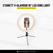 Cygnett 10" Ring Light with Desktop Tripod and Bluetooth Remote Brand New