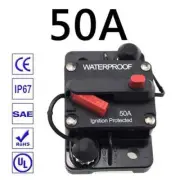 50A AMP Circuit Breaker Fuse Reset 12-48V DC For Car Boat Auto Waterproof USPS