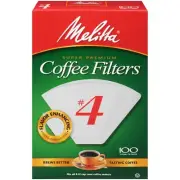 Melitta Coffee Filters, #4 - 100 Count. Case of 12 Boxes