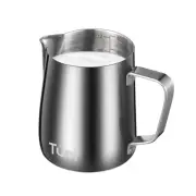 Milk Frothing Pitcher - 12oz/350ml Stainless Steel Milk Jug Steaming Cup, Mil...