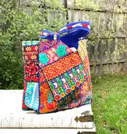 Large Tote, Colorful Tote, Banjara Bag, Boho Tote, Hippie Bag, Floral Tote, Embroidered Bag, Patchwork bag, Festival Bag, Gpysy Bag, Boho