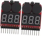 TEHAUX 2pcs Battery Tester Charging Indicator Battery Check Tool Low Voltage Tester Voltage Alarm Tool with Led Led Black Electronic Component