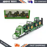 Siku 1:87 Scale Low Loader With John Deeres Tractors Green Yellow Model Toy