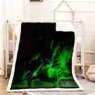 Green Light Animal Pig Big Ears 3D Warm Plush Fleece Blanket Picnic Sofa Couch