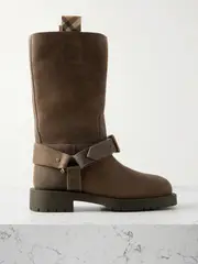 [Burberry] Burberry - Buckled Suede Boots - Army green - IT41 IT 41 Green
