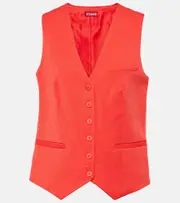 [Staud] Staud Brett single-breasted vest AU 12 red