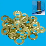 50x Tarpaulin Tent 10mm Gold Grommets Tarp Groundsheet Cover Eyelets Repair