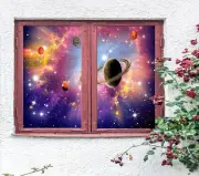 3D Planet Cloud A717 Window Film Print Sticker Cling Stained Glass UV Zoe