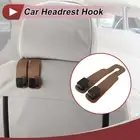 Universal Car Seat Headrest Hooks Seat Back Organizer Hooks Light Brown 1 Pcs