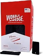Wobble Wedge - Soft Black - Restaurant Table Shims - 300 Piece Jar