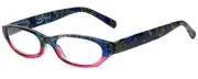 Calabria 4377 Reading Glasses w/Floral Designs & Matching Case in Pink +1.5