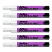 12PK Artline Builders UV Resistant Pen White 2.3mm Bullet Nib Permanent Marker