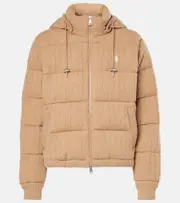 [Polo Ralph Lauren] Polo Ralph Lauren Cable-knit wool and cashmere down jacket AU 16 beige