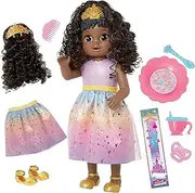 Baby Alive Princess Ellie Grows Up - Doll, 18-inch Growing Talking Baby Doll Toy for Kids Ages 3 and Up, 9 Doll Accessories, Black Hair