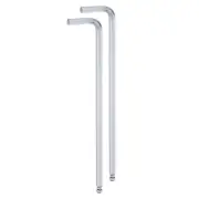 2pcs Ball End Hex Key Wrench 5mm L-Shape Extra Long Arm Metric Wrenches, Silver