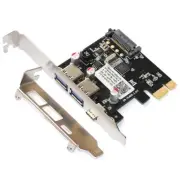 PCIe PCI-E Express to USB3.1 USB-C Type C + Dual USB3.0 A Expansion Card Adapter