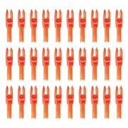 30 Pack Archery Arrows Nocks 4.2mm Plastic Insert Arrow Nock Transparent Orange